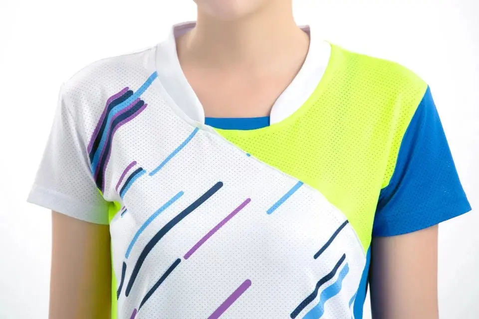 ZMSM женские теннисные рубашки, быстросохнущие дышащие спортивные рубашки для улицы, отличное качество, одежда для бадминтона, настольного тенниса NM050