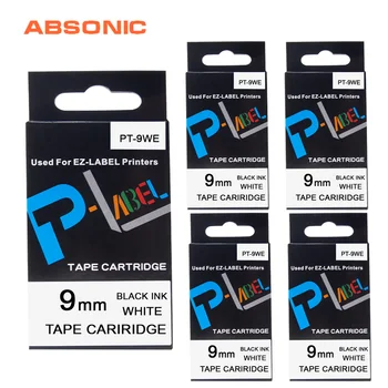 

Absonic 5PCS for Casio Label Tape XR-9WE 9mm Printer Supplies Black on White Compatible Casio KL-60 KL-100 KL-120 KL-750 KL-820