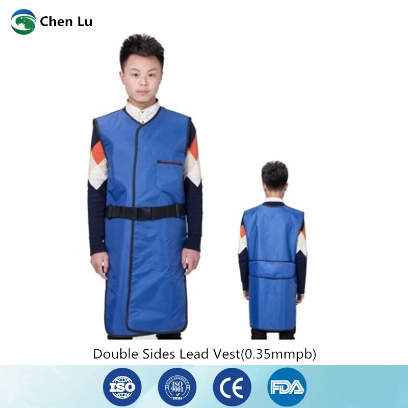 

Genuine medical x-ray protective lead clothing hospital/factory nuclear radiation protection 0.35mmpb double-sided long vest