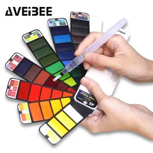 Краски 18/25/33/42 Цвета Твердые акварельные краски в наборе с Краски кисть Портативный воды Цвет для школы художественные канцелярские принадлежности