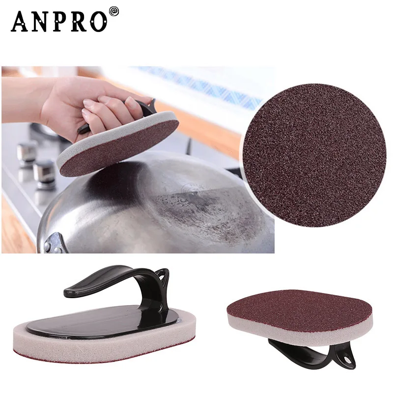 

Anpro Strong Decontamination Bath Brush Sponge Tiles Brush Hot Sale Magic Strong Decontamination Bath Brush Kitchen Clean Tools