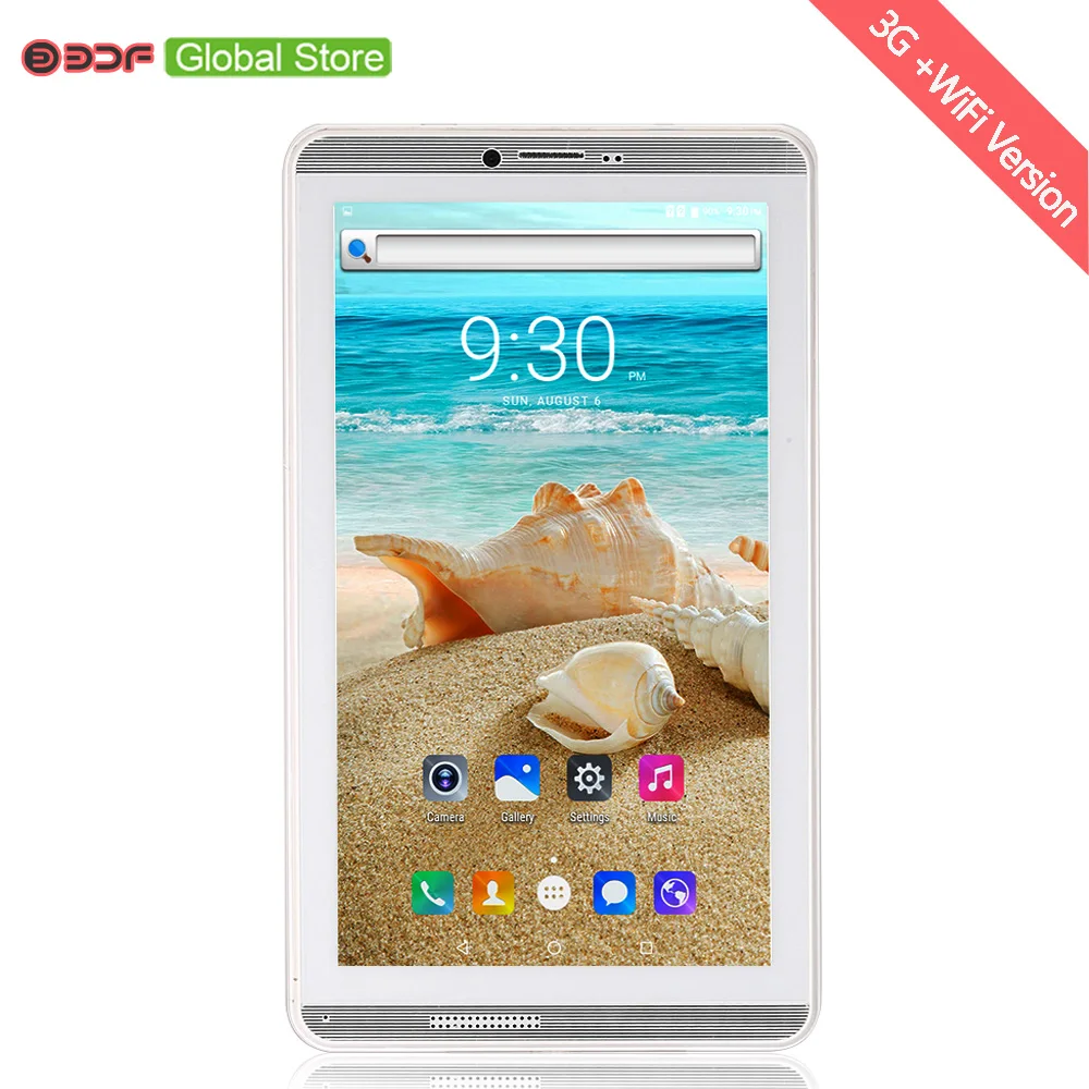 2018 новый дизайн 7 дюймов Экран Android 6,0 Телефонный звонок сим-карты, планшет, Pc, 4 ядра 1 Гб + 16 Гб Dual sim-карта дешевая Simpe металлический корпус