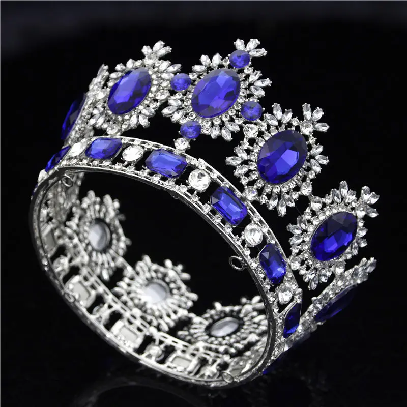 Роскошная Тиара с кристаллами и цветами, корона, головной убор для выпускного, Королевская корона для свадьбы, диадемы и короны, ювелирные изделия для волос, аксессуары