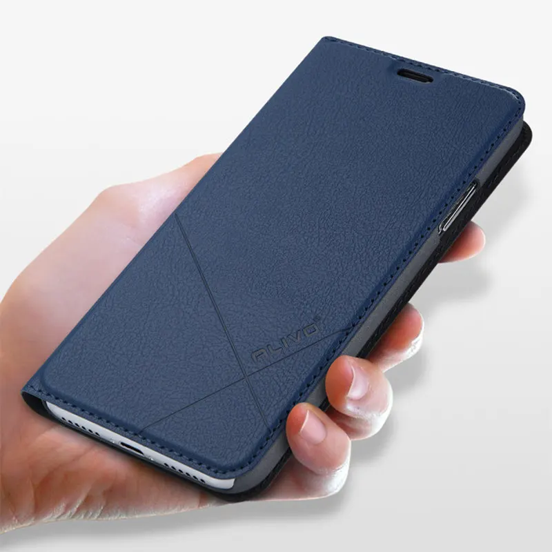 ALIVO for iPhone x case leather flip phone cover for apple