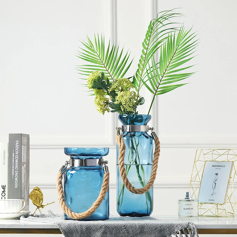 Креативные скандинавском стиле современная стеклянная ваза прозрачная гидропонная бутылка гостиной, спальни, в цветок, аксессуары для украшения дома