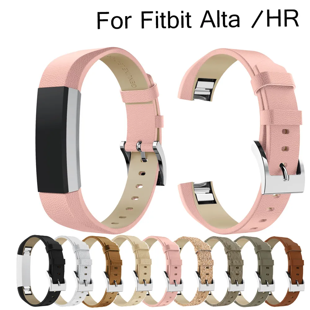 

Luxury Leather Replacement wrist Strap Bracelet for Fit bit Alta /Alta HR Tracker High Quality bracelet strap