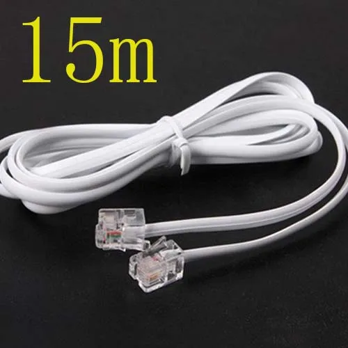 10 قطعة عالية السرعة 15 m 45ft RJ11 الهاتف الهاتف مودم ADSL خط الحبل كابل