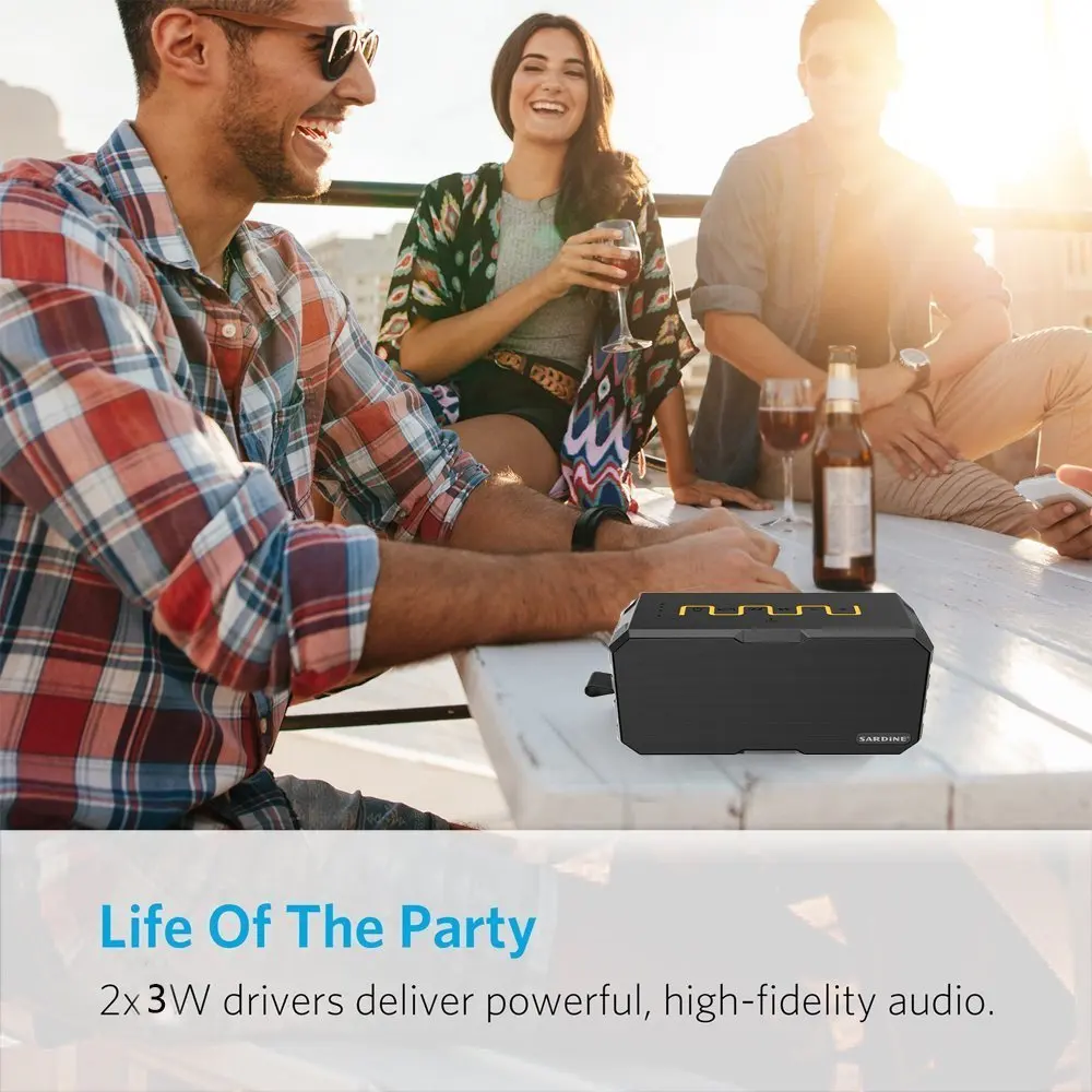 IPX6 Waterproof Portable Wireless Bluetooth Speaker Amplifier Stereo