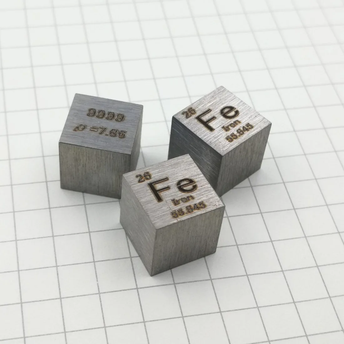  High Pure 10 x 10 x 10mm Wiredrawing High Purity 4N Ferrum Cube Periodic Table Of Elements Cube(Fe≥