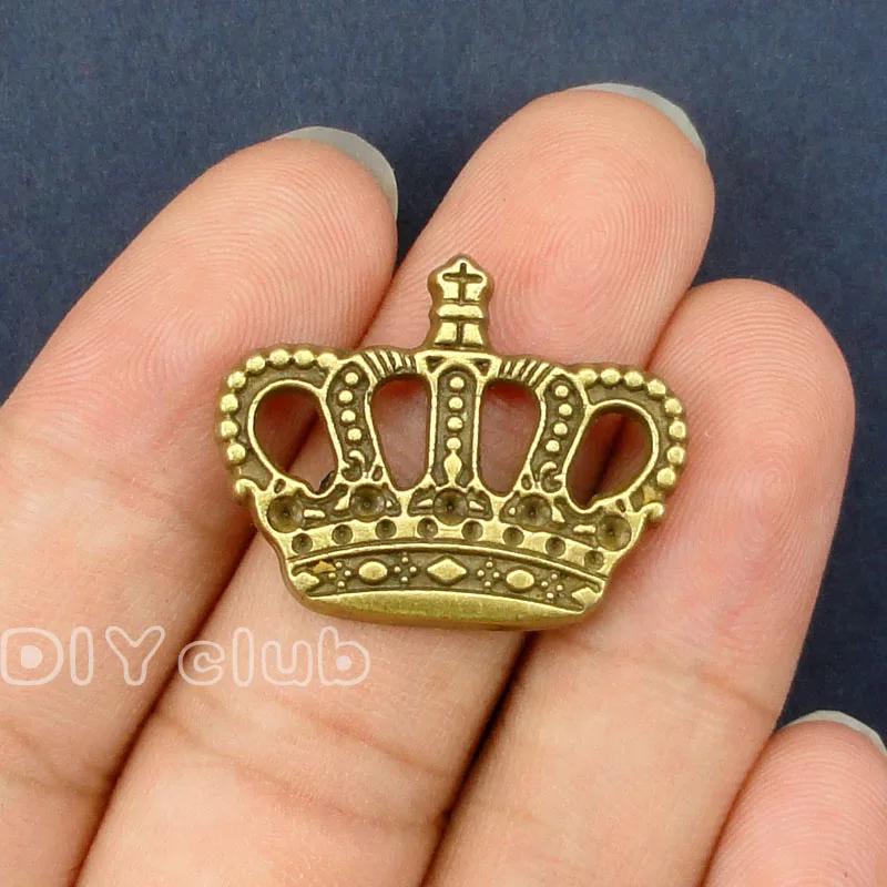 30pcs-Antique под бронзу подвеска в виде короны 28x22 мм | Украшения и аксессуары