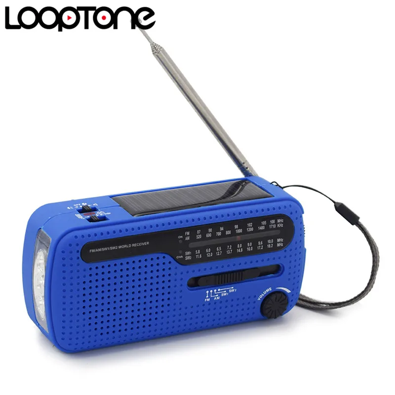 LoopTone FM/AM/SW Receiver Portable Stereo Radio For Outdoor Emergency
