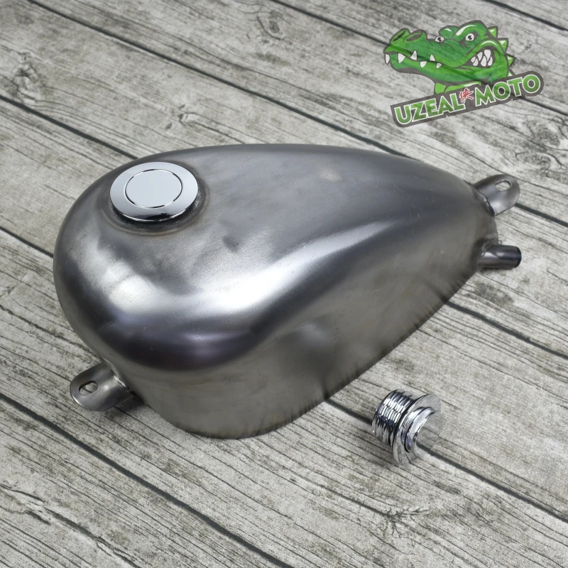 

Flat Hole Harley Style Retro Motocycle Embryo Fuel Tank With Cap Chopper Bobber