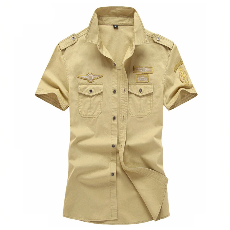 military style casual shirts
