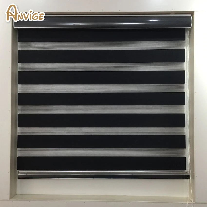 

Free Shipping Zebra Blinds Roller Blind Shutter Double Layer Shade Blinds Custom Made Curtains For Living Room