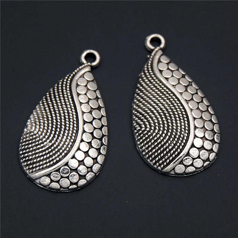 

5PCS Retro Zinc Alloy Water Drop Shape Bead Charms Pendants For DIY Jewelry Accessories A2327