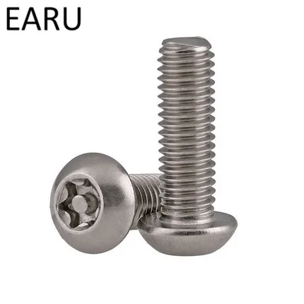 

M5*6/8/10/12/14/16/18-40mm 304 stainless steel anti-theft screws Bolt round Pan plum Six-Lobe Security Head with needle core