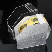 Акриловый держатель для удаления бумажных салфеток для ногтей, контейнер для хранения, чехол для макияжа ногтей, сделай сам, Маникюрный Инструмент для укладки, подставка@ ME88