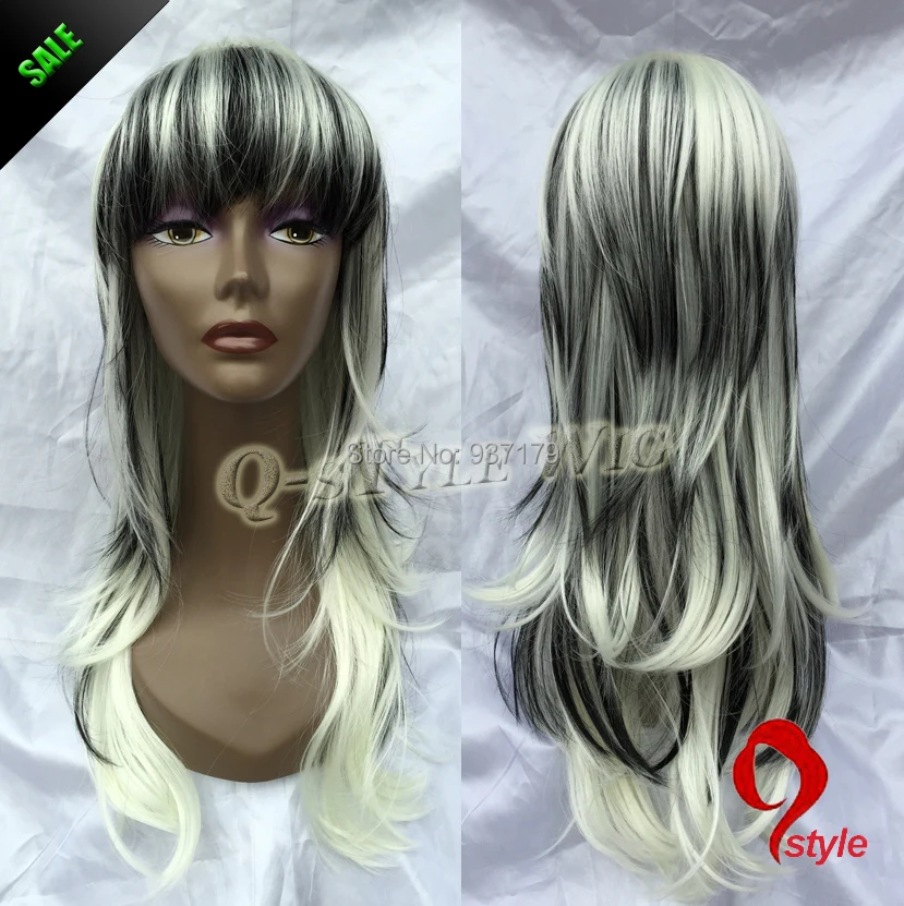 New Arrival Ombre Mixed Black And White Color Hair Woman Ol Nature