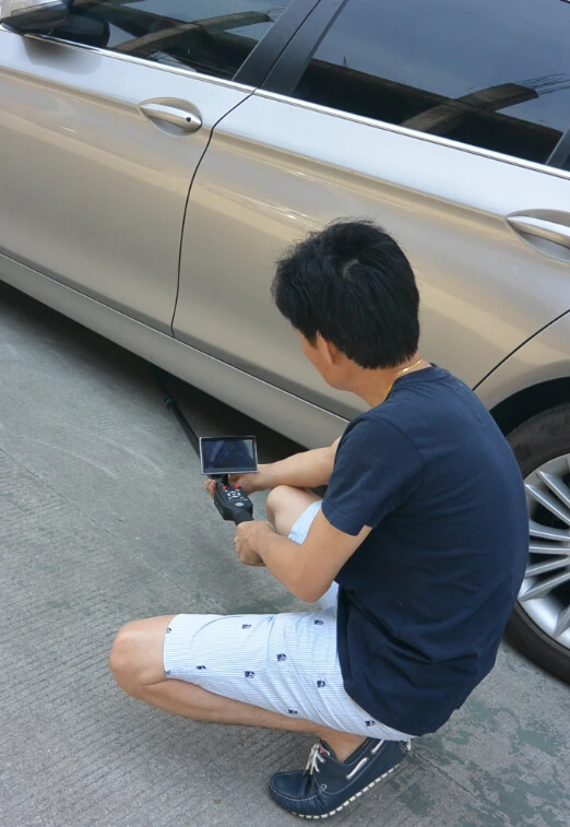 

telescopic pole under vehicle search / borehole / pipe inspection camera with 5 inch monitor and DVR V5-TS1308D