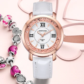 

New Fashion Watch Women Dress Watch Rhinestone Watches Women Leather Relogio Feminino Two Cats For Ladies Gift Watch Clock