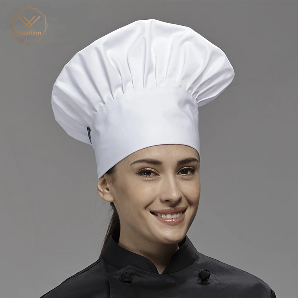 

New Unisex Hat Fold Cap Chef hat High Quality Wholesale Solid Sushi Chef Waiter Hats Adult Restaurant Hotel Bakery Canteen Chef