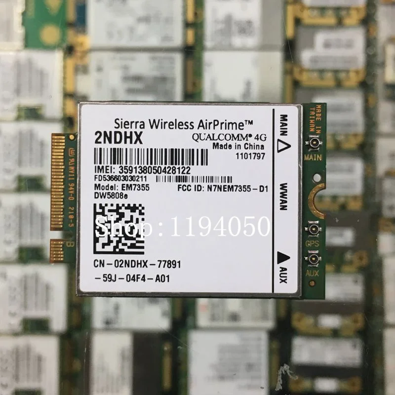 Dell беспроводной DW5808E 4G LTE EM7355 Qualcomm WWAN NGFF карта 3g модуль dw 5808E