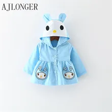 Spring Autumn Girls Jacket Cartoon Cotton Baby Girl Coat Children Jackets Kids Coat Girls Clothing newborn baby girl spring cotton coats infant outerwear hooded jackets for baby girls cartoon coat children s kids jacket new