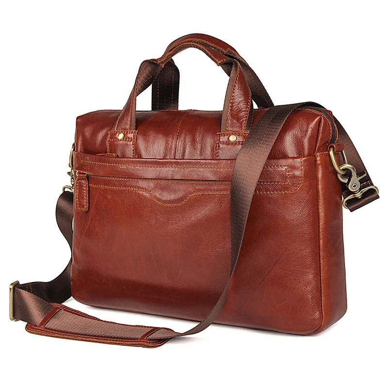 

Luxury Men Briefcase Genuine Leather Messenger Laptop Bag Business Briefcase Bags Computer bag for Document Shoulder Handbags