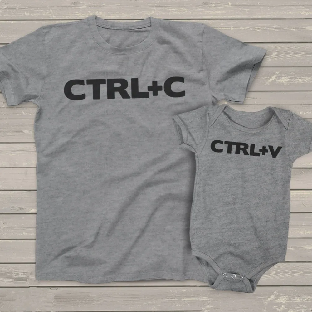 Ctrl + C футболка с принтом для папы или V детское боди подарок на день