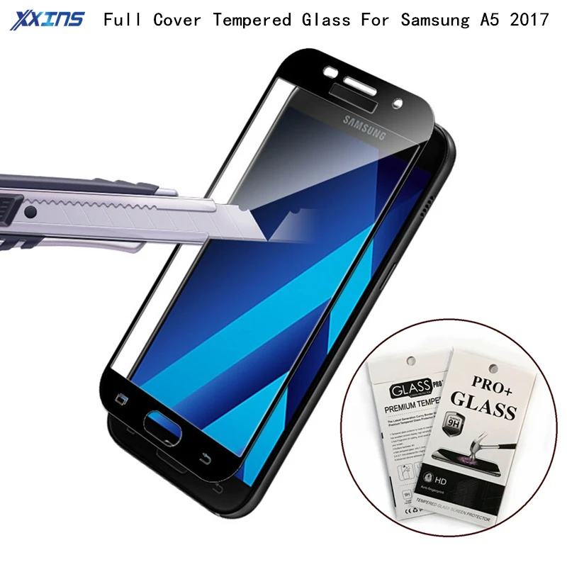 Full screen cover закаленное стекло для Samsung Galaxy A5 2017 Смартфон протектор A520 A520F защитная