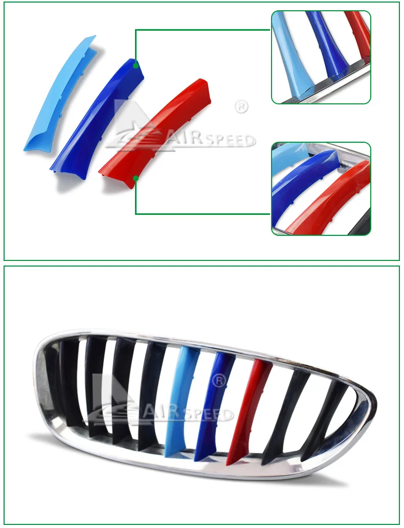  BMW Z4 E89 Car Front Grill Stripes Covers Clips Motorsport Decorations Trim Stickers Accessories Car-styling (4)