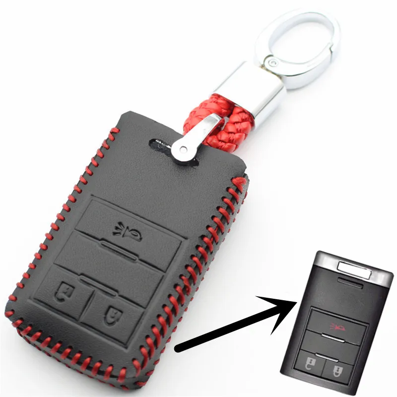 

XIEAILI Genuine Leather 3Button Keyless Entry Smart Key Case Cover For Chevrolet New Captiva/Malibu/Trax M205