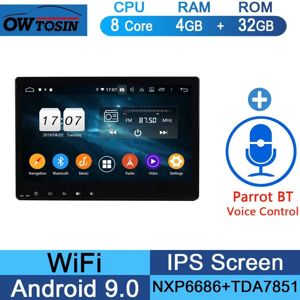 10," ips 8 Core 4G+ 64G Android 9,0 автомобильный dvd-плеер для Honda Vezel HR-V HRV XR-V gps Радио Parrot BT - Цвет: 32G Parrot BT