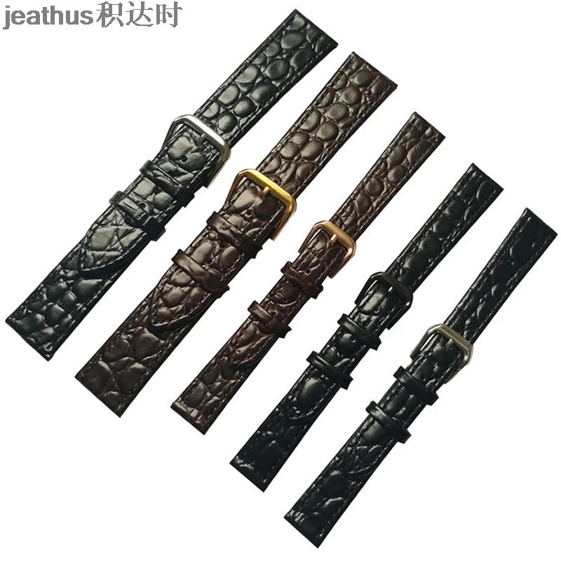 Ремешок для часов Jeathus с узором Аллигатор ремешок из коровьей кожи пряжкой тонкий