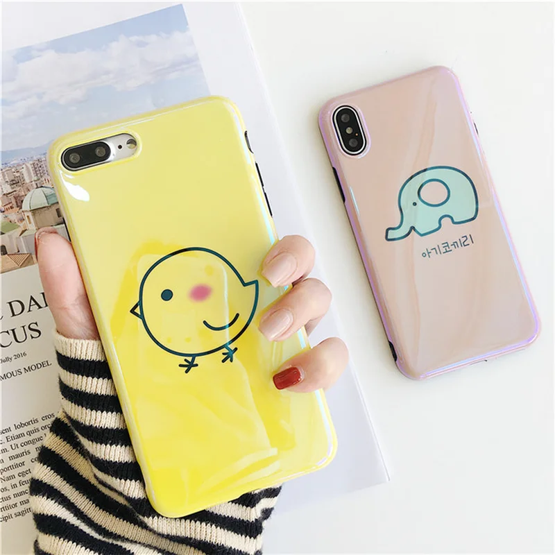 Милый мультфильм Blu-Ray мобильный чехол для IPhone X XS 6 S 7 8 мягкий TPU плюс Чехол |