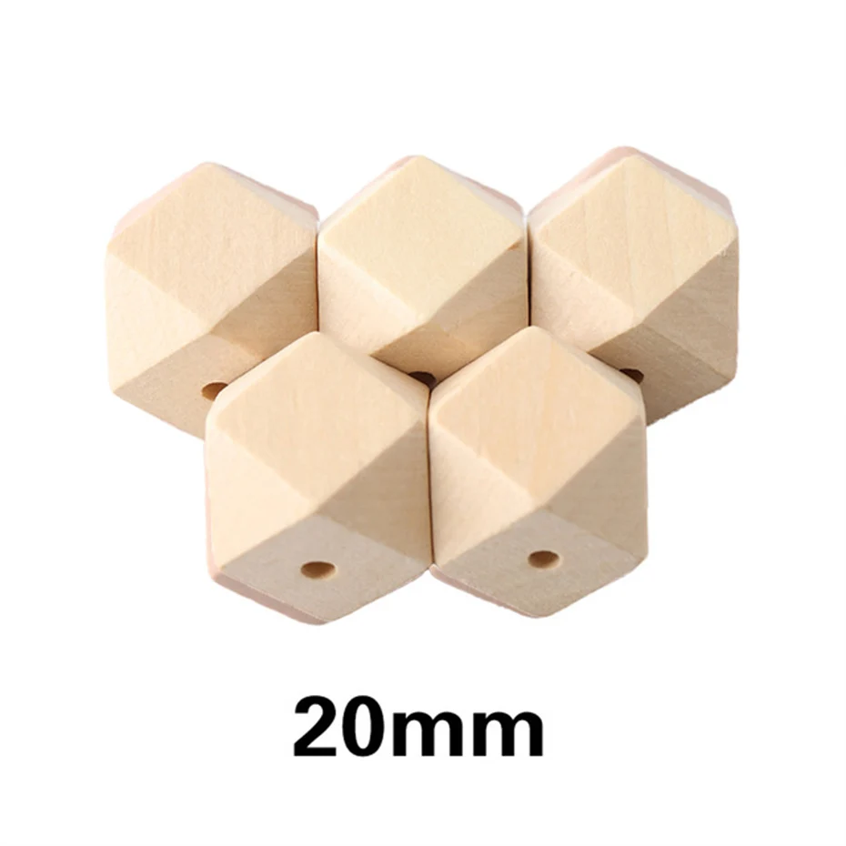 20mm Maple Mamihome 100 шт 16 мм 20 мм деревянный Прорезыватель незавершенные геометрические деревянные бусины пищевые материалы DIY игрушки-Жвачки Детские Прорезыватели - Цвет: 20mm Maple