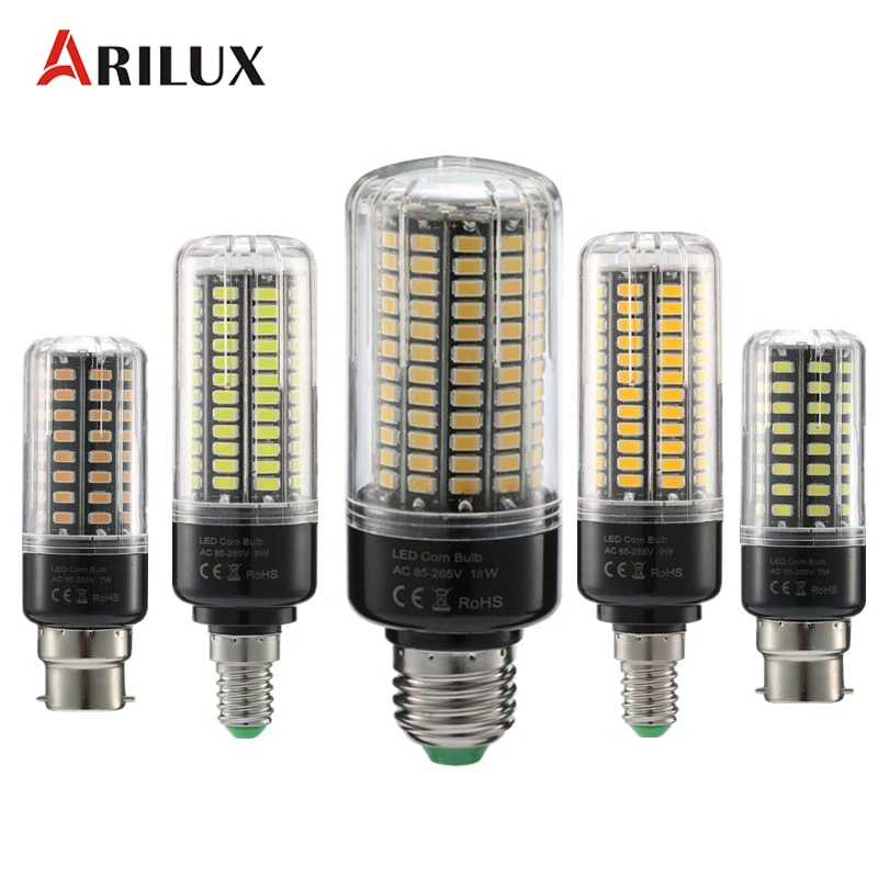 Светодиодная лампа ARILUX E27 E14 B22 5 7 9 12 15 18 Вт SMD5736 без мерцания постоянного тока