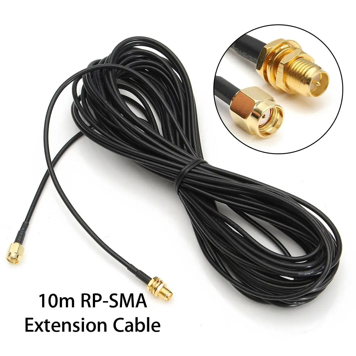 RP-SMA Antenna Connector Extension Cable Cord Line For WiFi Wireless Router 10M 