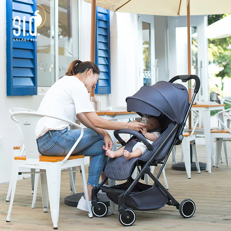  lightweight travel pram Baby stroller can sit reclining shock absorber light umbrella car portable 