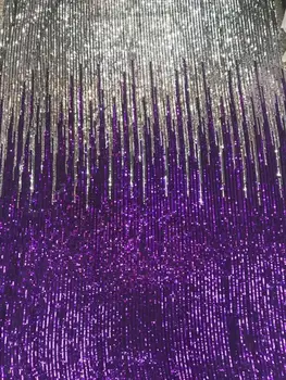 

African Lace Fabric 2019 High Quality Lace Sequins Fabric French Nigerian Beads Lace Fabric 3d Embroidery Wedding Lace(6-19