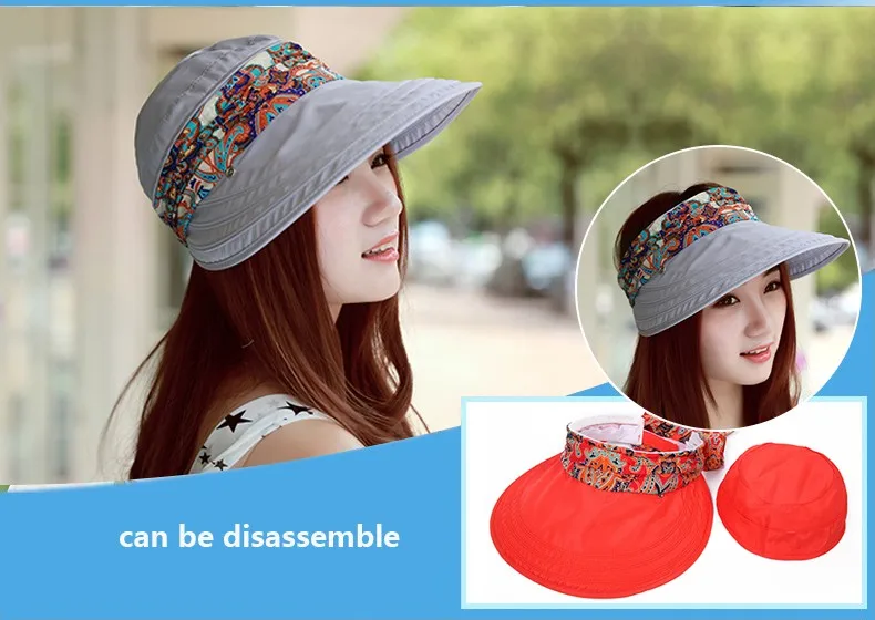 summer hats for women beach hat sun visor hat visor hat visor  chapeu feminino sombreros mujer verano (4)
