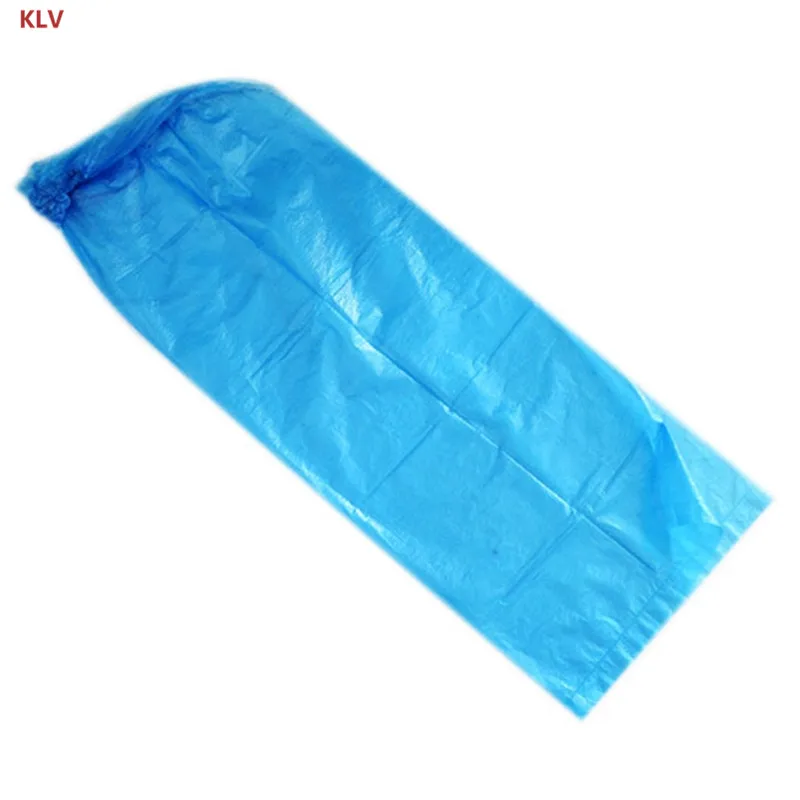 KLV 1 пара прочные водонепроницаемые толстые пластиковые одноразовые дождевые бахилы с высоким берцем