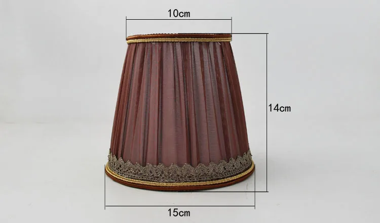 Коричневые винтажные кружевные Абажуры для лампы, декоративные абажуры, E14, отверстие 3 см