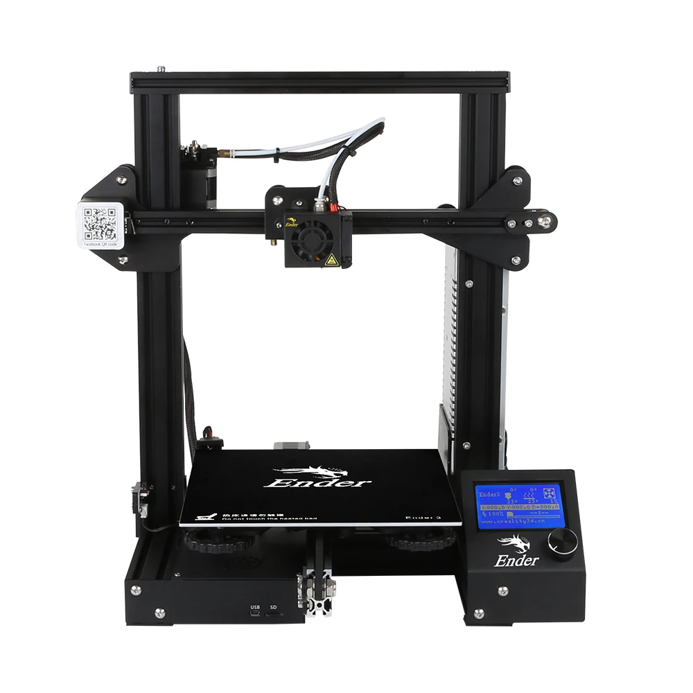 Creality 3d принтер наборы Ender-3/Ender-3X/Ender-3pro модный подарок насадок+ нагревательный блок силиконовый рукав+ PLA