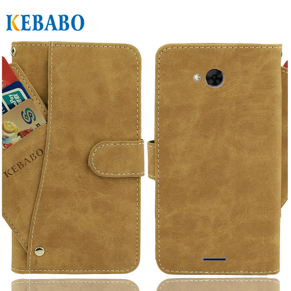 

Vintage Leather Wallet BQ BQ-5340 Choice Case 5.34" Flip Luxury 3 Front Card Slots Cover Magnet Stand Phone Protective Bags