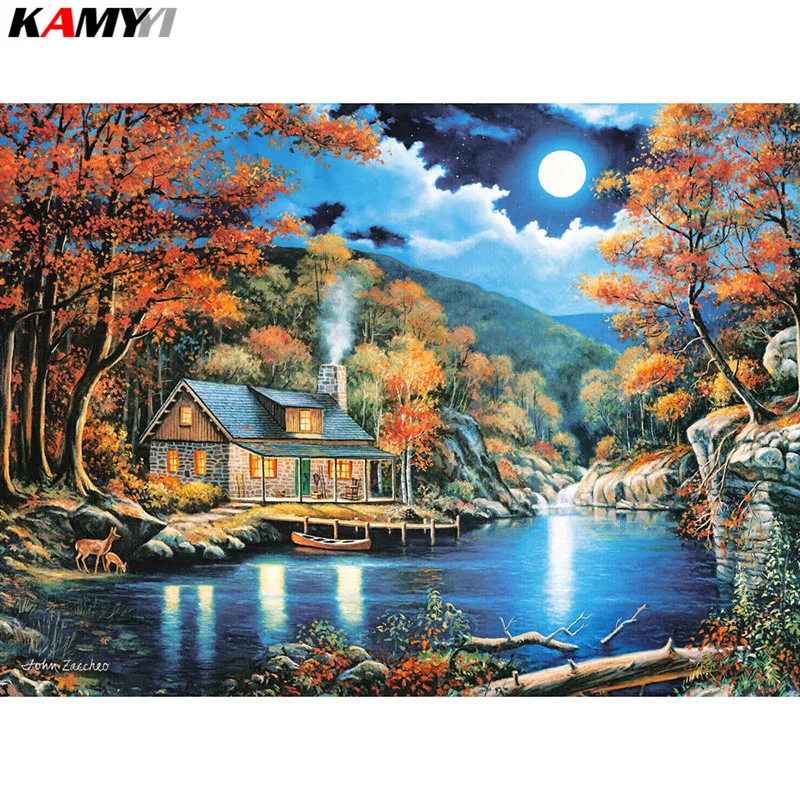 Castorland-C-200504-Puzzle-2000-Teile-H&amp;amp;#252;tte-am-See