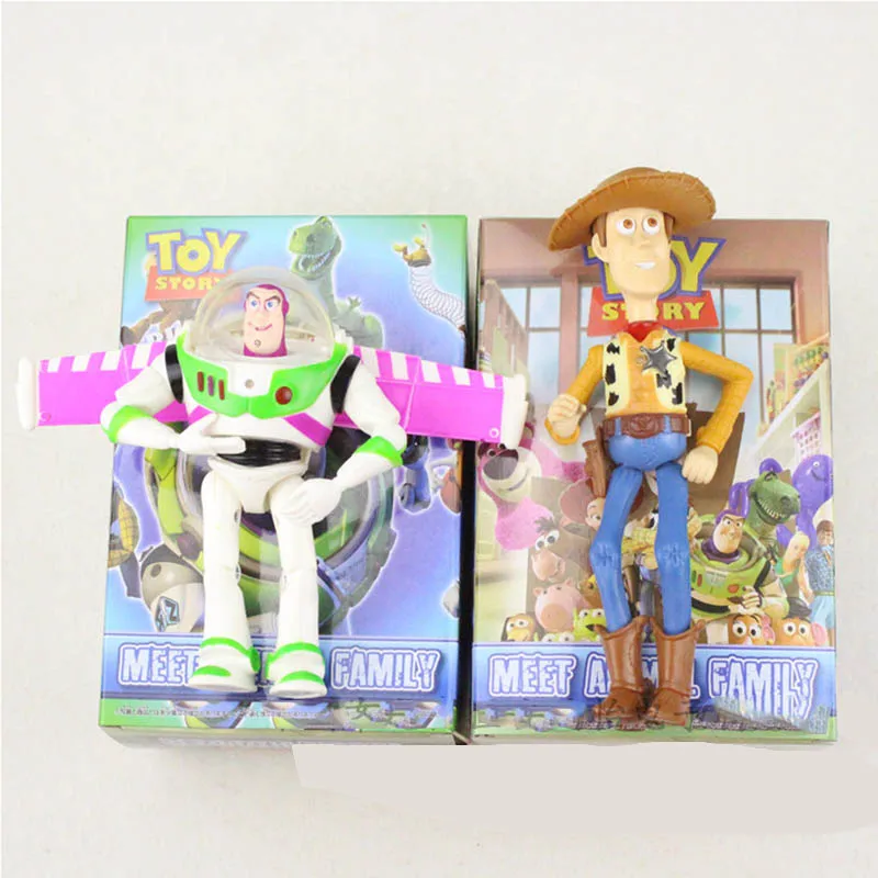 

2019 Toy Story 4 Buzz Lightyear Woody PVC action fingre toy figurine model Toy Kids Birthday Gift Collectible Doll for chindren