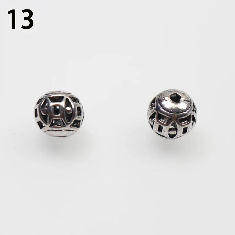 250pcs Tibetan silver oblate spacer beads h1518 
