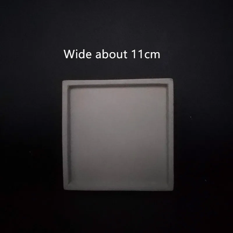 

Square Concrete Mould for flower pot holding DIY Cement Silicone Pot Tray Mold