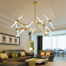 

Modern G9 chandeliers for parlor dining room bedroom Simple and changeable hardware body indoor lighting Black Golden AC 90-260v